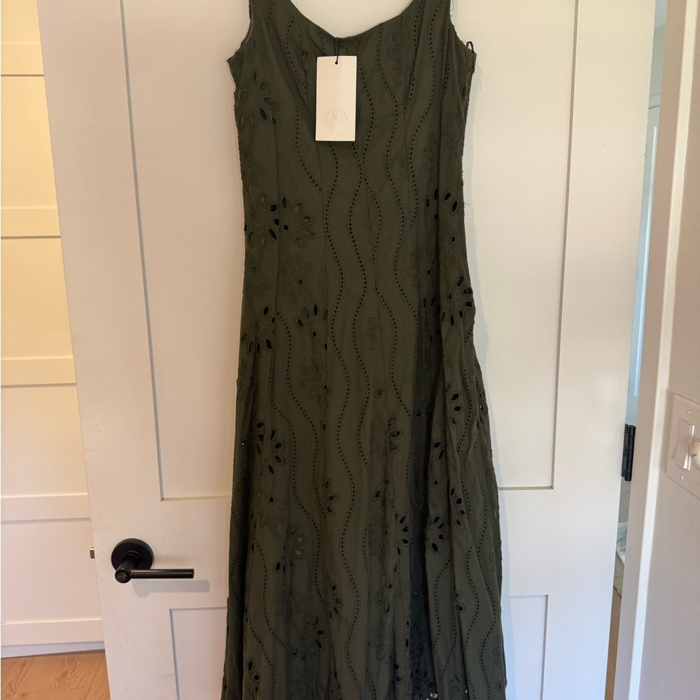 Zara Olive Green Maxi Dress